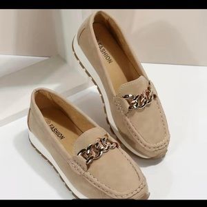 Tan loafers